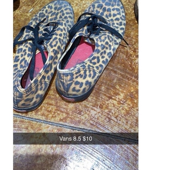 Size 8.5 Cheetah print vans - Picture 2 of 2